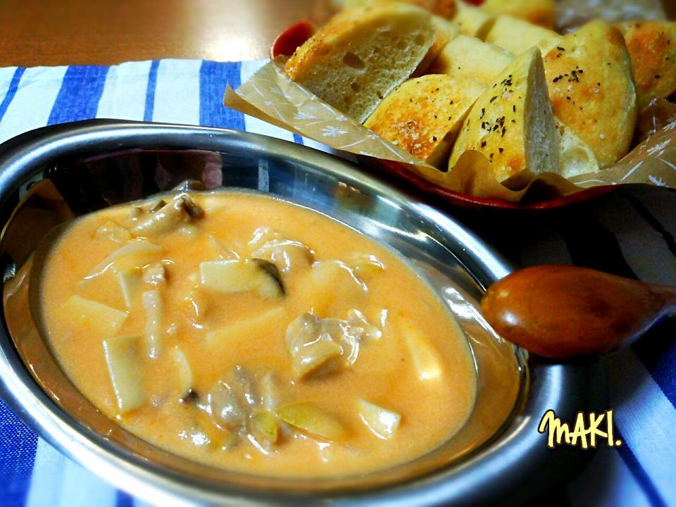 あゆ♡さんのチキンのトマトクリーム煮♪